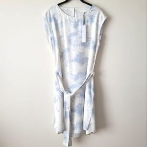 NWT Melissa Nepton Canada White & Tie-Dye Blue Tencel Dress